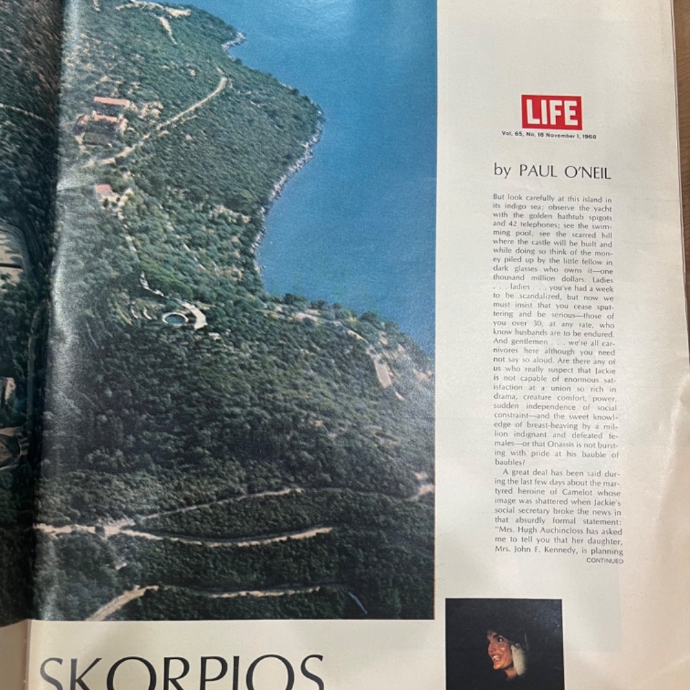 Life Magazine Jackie Kennedy’s Wedding Nov. 1, 1968 - Picture 3 of 5